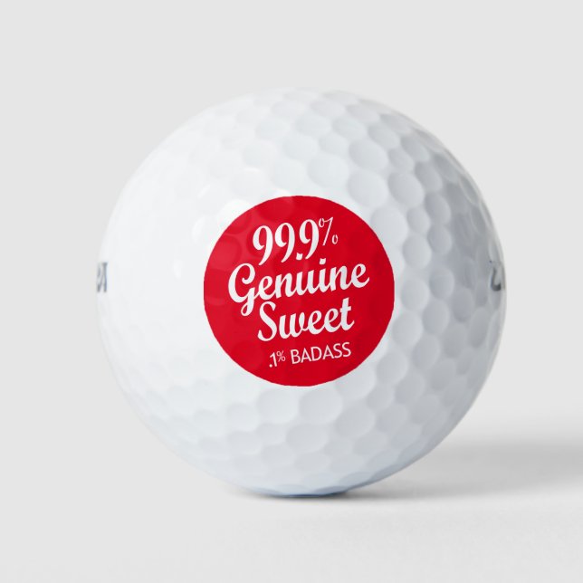 Pelotas De Golf 99,9% Dulce genuino.1% Badass (2) (Anverso)