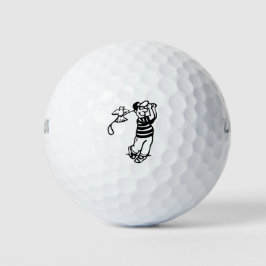 Pelotas De Golf A Golfer in b-w