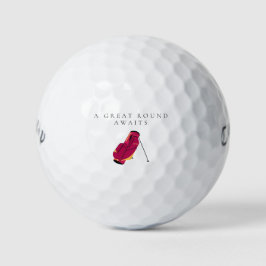 Pelotas De Golf 'A Great Round Awaits' Encouraging Uplifting Gift