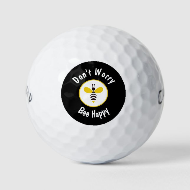 Pelotas De Golf Abeja Divertida Humorística  (Anverso)
