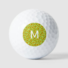 Pelotas De Golf Abstract geometric swirl retro lime pattern