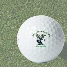 Abuelo de golf Gnome Monograma Personalizado