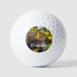 Pelotas De Golf Abuelo minimalista  Foto y guión Personalizados 
