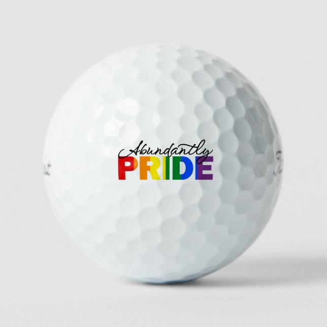 Pelotas De Golf Abundantemente Orgullo Arcoiris (Anverso)