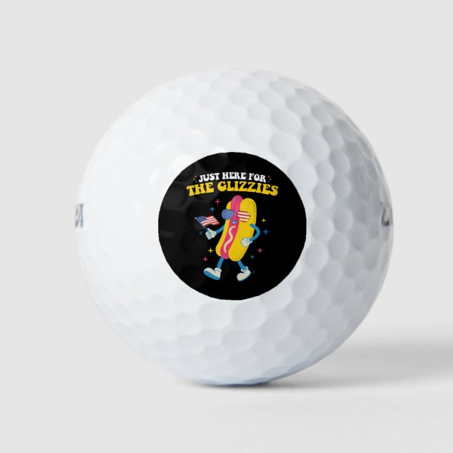 Pelotas De Golf Acá Para Los Glizzies Graciosos 4 De Julio (Anverso)