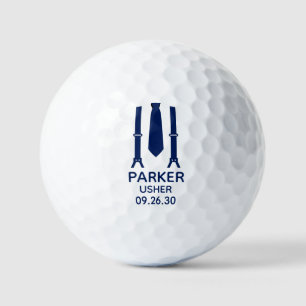 Pelotas De Golf Acompañante Corbata Azul