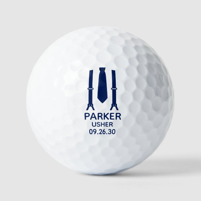 Pelotas De Golf Acompañante Corbata Azul (Anverso)