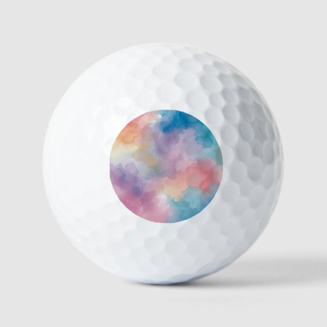 Pelotas De Golf Acuarela  (Anverso)