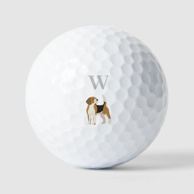 Pelotas De Golf Acuarela de perro moderna personalizada (Anverso)