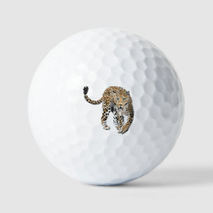Pelotas De Golf acuarela leopardo gato de la selva animal pintado