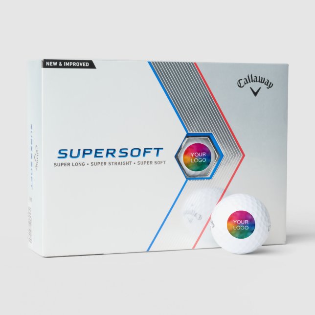 Pelotas De Golf Add Upload Logo Here Template Callaway Supersoft (Embalaje)