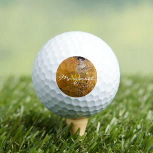 Pelotas De Golf Adele, Lady in Gold de Gustav Klimt, Monogrammed