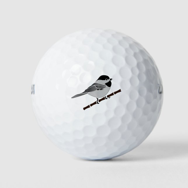 Pelotas De Golf Adorable Carolina Chickadee Personalizado (Anverso)