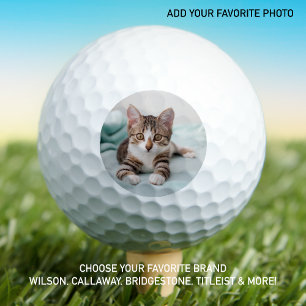 Pelotas De Golf Adorable foto del Personalizado Gato Gatito Lover