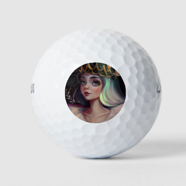 Pelotas De Golf Adorable Gran Reina de los Ojos (Anverso)