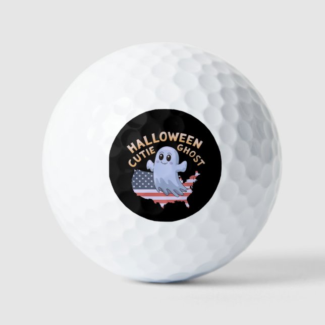 Pelotas De Golf Adorable Halloween Cute Fantasma, Gracioso (Anverso)