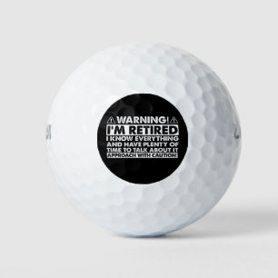 Pelotas De Golf Advertencia Estoy Retirado Divertido Jubilación Ju