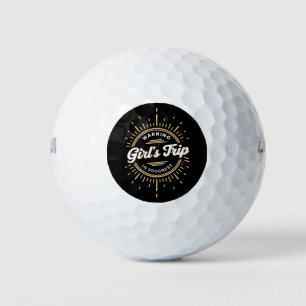 Pelotas De Golf Advertencia Viaje de Chicas en Progreso Vacaciones