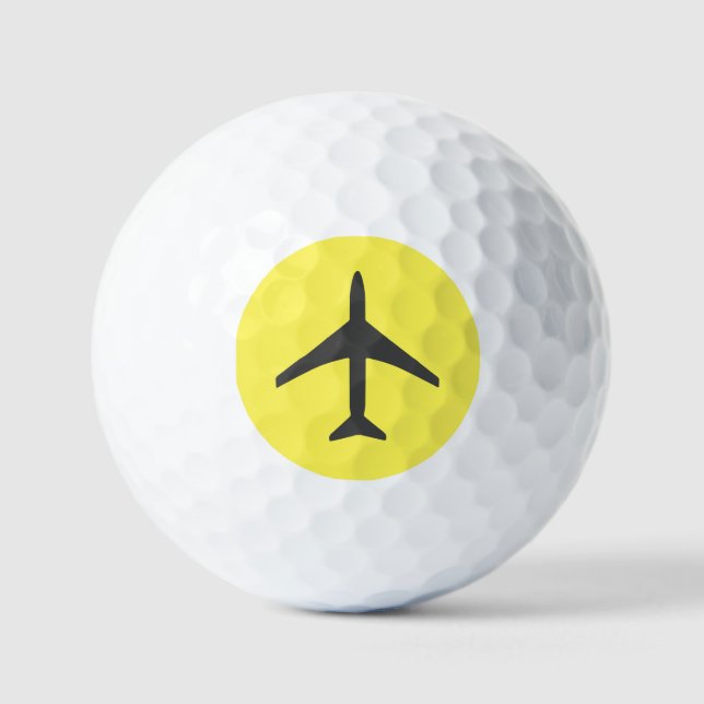 Pelotas De Golf Aeronave piloto de aviones Funky Gray Plane (Anverso)