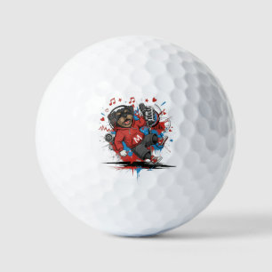 Pelotas De Golf Affenpinscher estrella de rock cantante arte music
