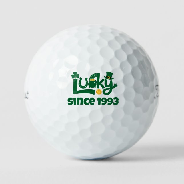 Pelotas De Golf Afortunado desde el año (Anverso)