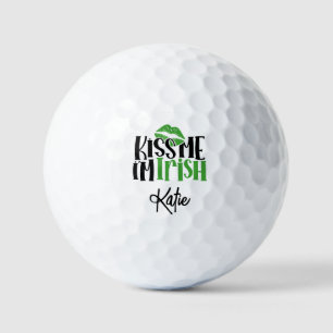 Pelotas De Golf Afortunado Shamrock Green "Bésame soy irlandés" Na