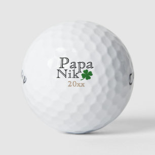 Pelotas De Golf Afortunado trébol de cuatro hojas personalizado