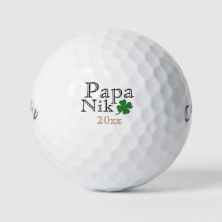 Pelotas De Golf Afortunado trébol de cuatro hojas personalizado