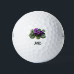 Pelotas De Golf African Violet House Plant Monogram Art<br><div class="desc">Customize with a monogram or your own text African Violet House Plant</div>