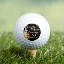 Pelotas De Golf Aged to Perfection Men's 60th Whiskey Birthday 