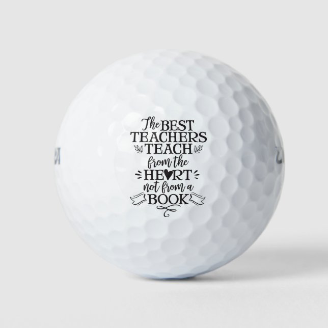 Pelotas De Golf Agradecimiento del profesorado Regalo Corazón de E (Anverso)