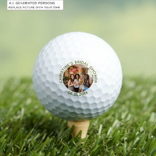 Pelotas De Golf Agrega tu propia foto Favor de boda elegante