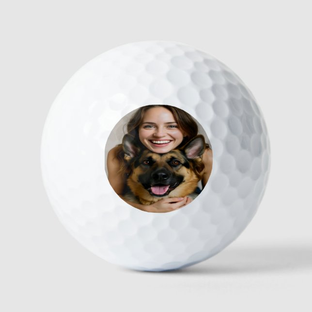 Pelotas De Golf Agregar foto de Pastor Alemán Personalizar (Anverso)