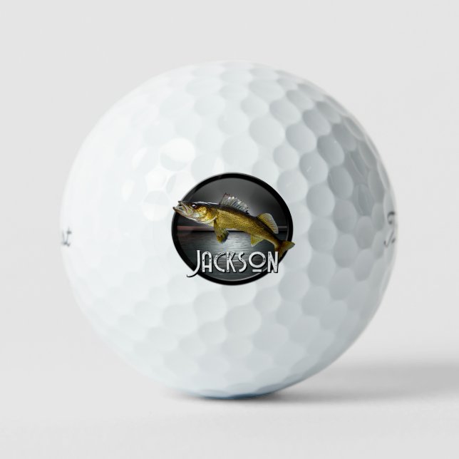 Pelotas De Golf Agua de la Luna y Pike Walleye (Anverso)