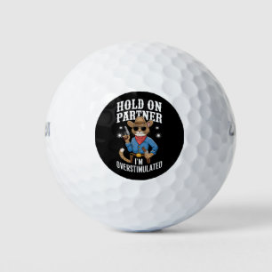 Pelotas De Golf Aguanta Compañero Estoy Sobrestimulado Retro Weste