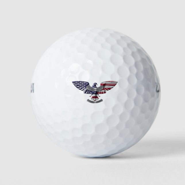 Pelotas De Golf Águila Americana Veterana “Orgulloso de Haber Serv (Anverso)