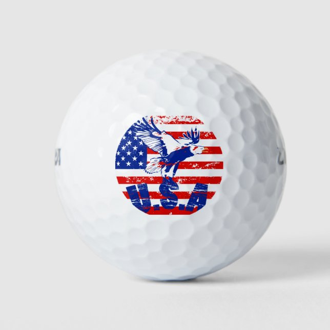 Pelotas De Golf águila calva de estados unidos (Anverso)