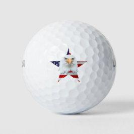 Pelotas De Golf Águila guardiana, bandera estadounidense, patrióti