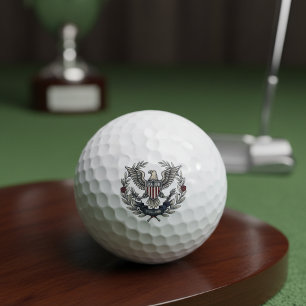 Pelotas De Golf Águila Patriótica con Motivo del Patrimonio USA 25