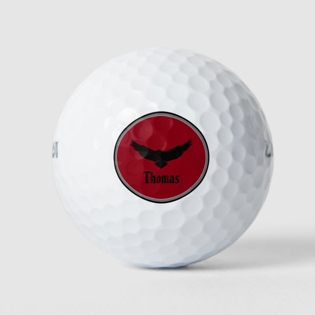 Pelotas De Golf Águila simple limpia gris oscuro profundo personal (Anverso)