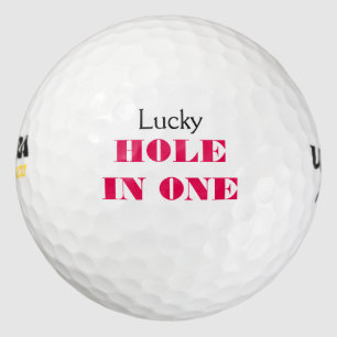 Pelotas De Golf Agujero afortunado en una divertida cita de Golfer