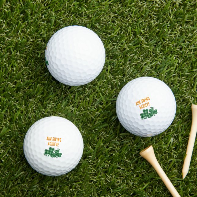 Pelotas De Golf Aim Swing Achieve Shamrock (Césped in situ)