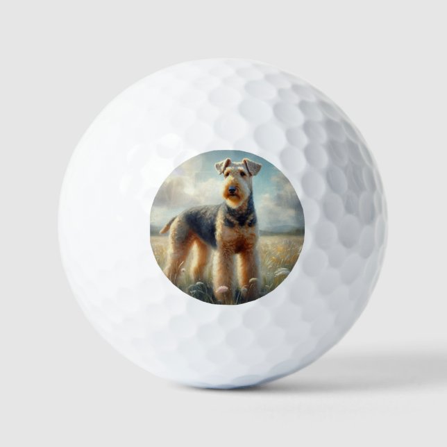 Pelotas De Golf Airedale Terrier (Anverso)