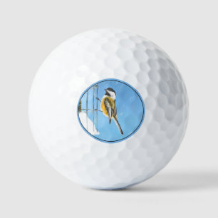 Pelotas De Golf Ajedrez en pintura de alimentador - Arte de pájaro