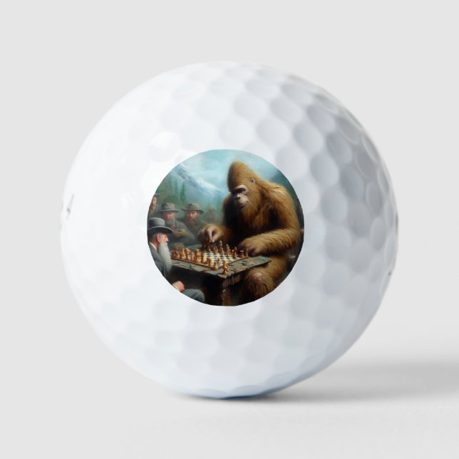 Pelotas De Golf Ajedrez para jugar a pie grande (Anverso)