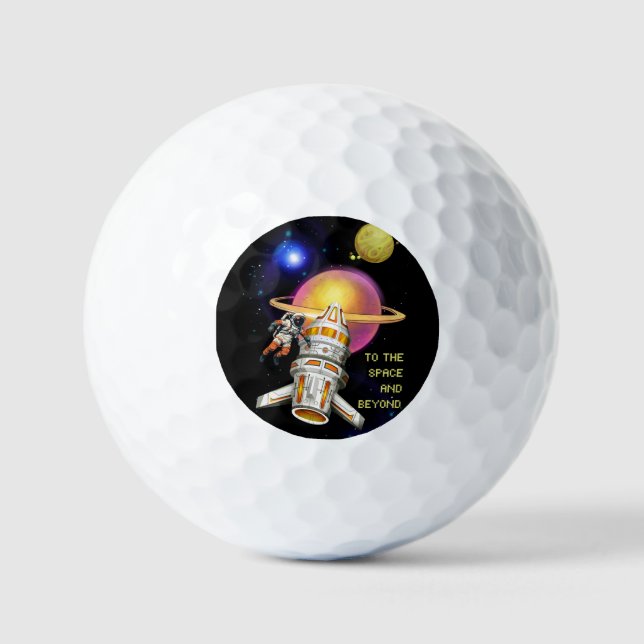 Pelotas De Golf Al espacio y más allá (Anverso)