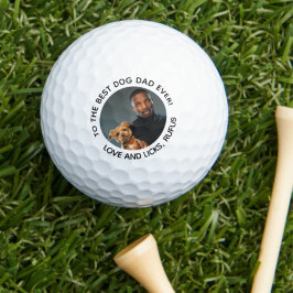 Pelotas De Golf Al mejor perro papá Personalizado foto y texto
