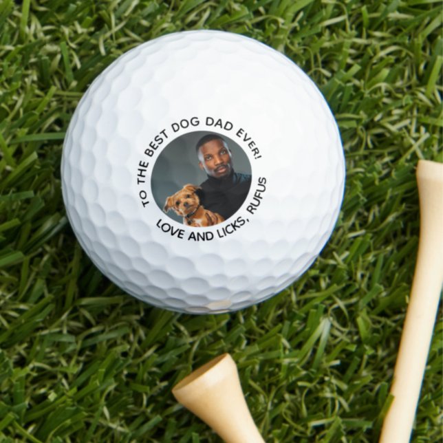 Pelotas De Golf Al mejor perro papá Personalizado foto y texto (Subido por el creador)