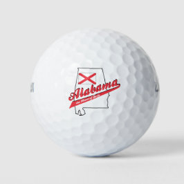 Pelotas De Golf Alabama Corazón de Dixie