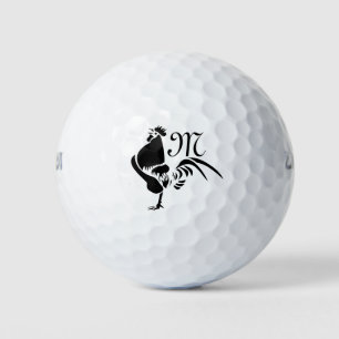 Pelotas De Golf Alarma de Buenos Días en gallo negro